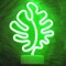 Summer Tropical Leaf Tabletop Neon Light – Battery or USB Powered LED Decorative Lights for Summer Vibes, Tabletop for Bedroom, Office, Dorm, and Parties (Green)